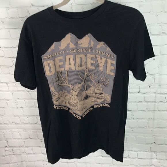 Dead eye Hunting Brand shoot scout hunt Reno Nevada Shirt Size Medium EUC - Picture 1 of 5